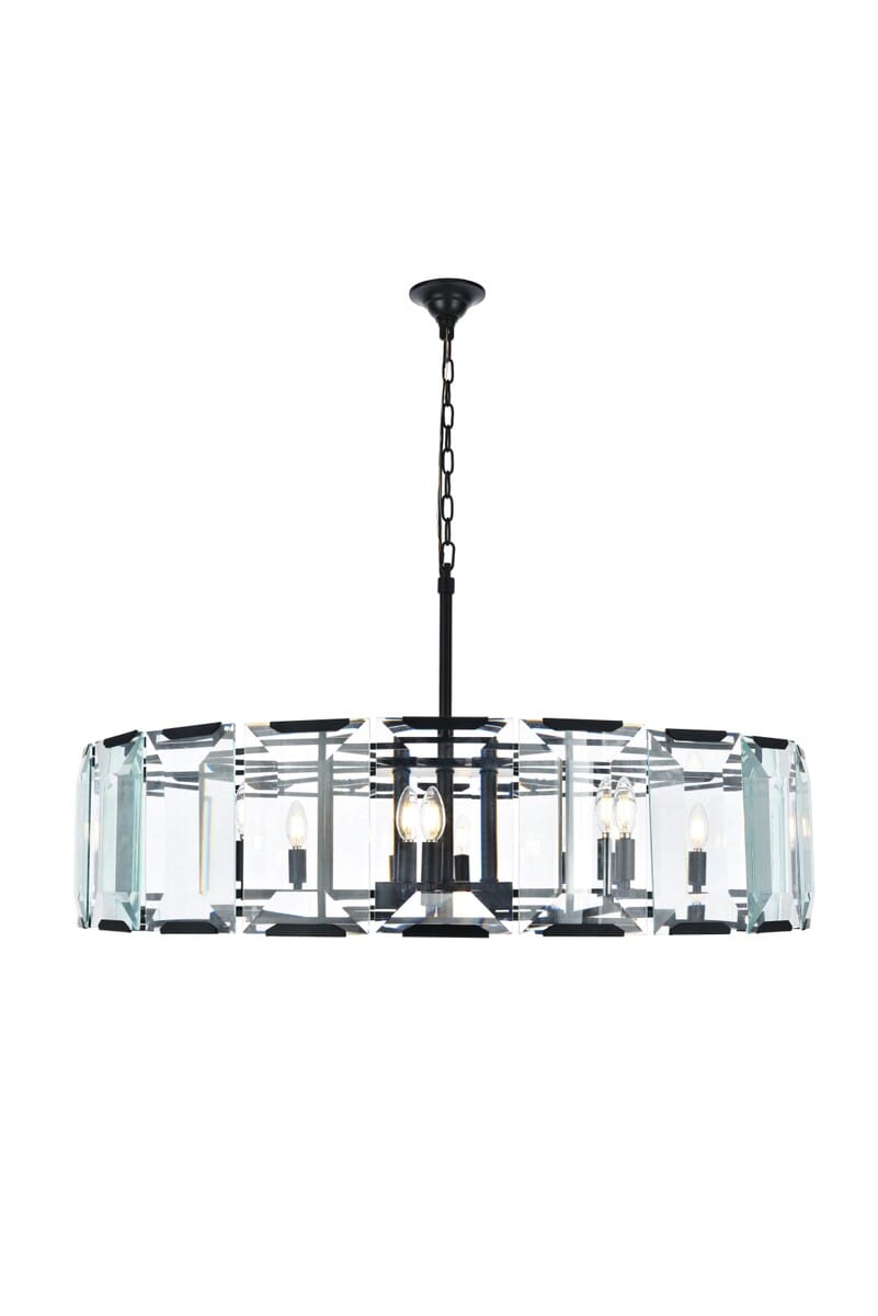 Monaco 10-Light Chandelier in Flat Black