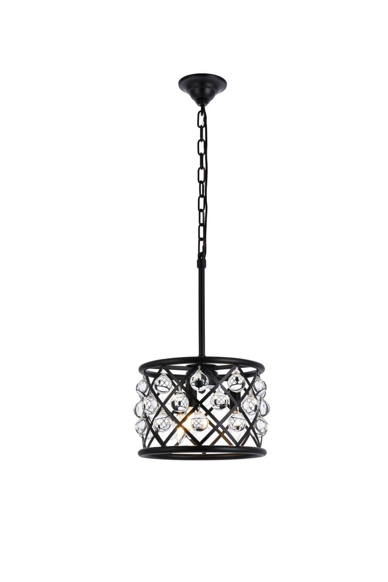 Madison 3-Light Pendant in Matte Black