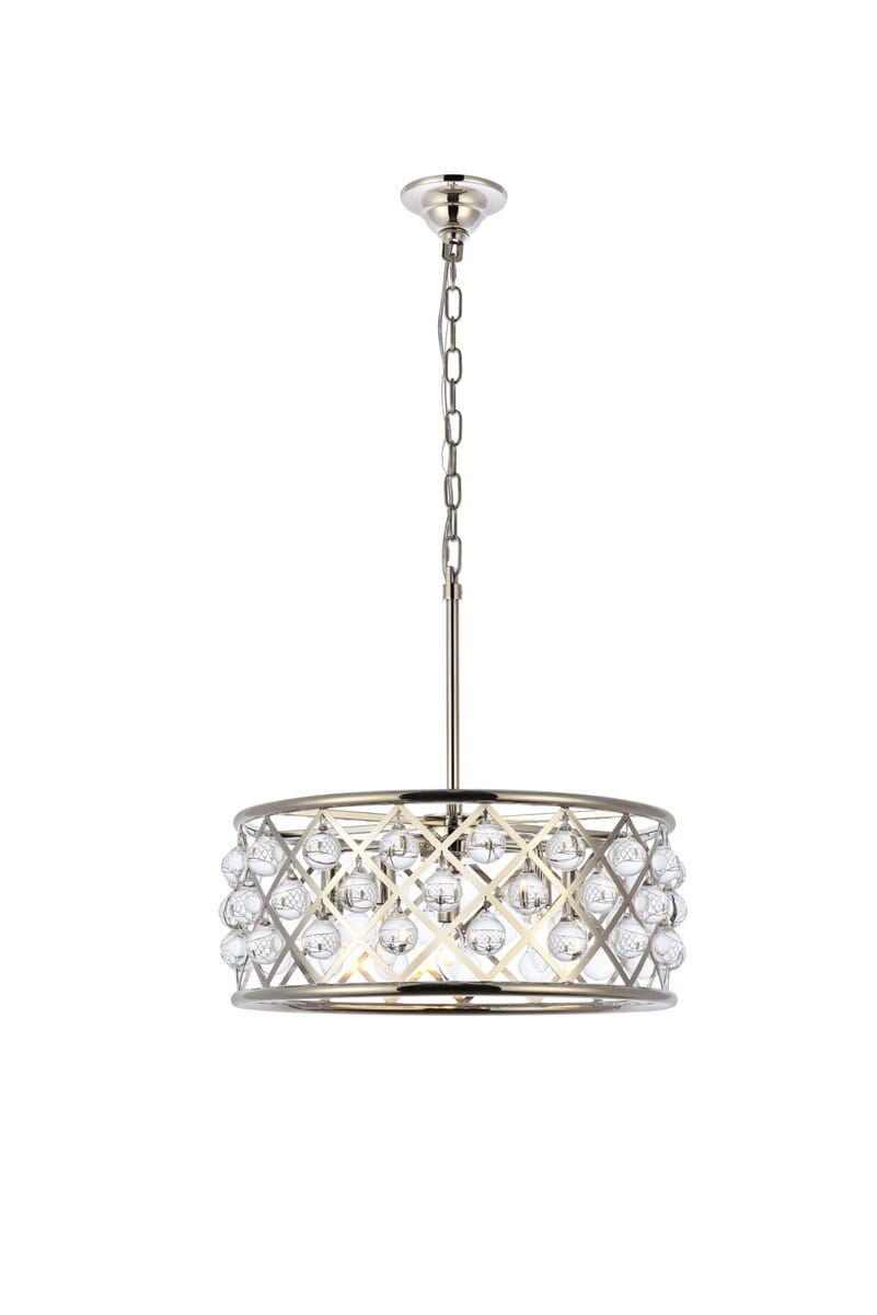 Madison 5-Light Pendant in Polished Nickel