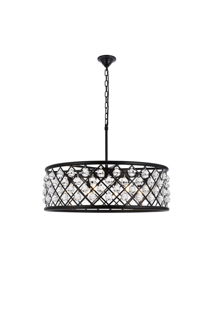 Madison 8-Light Chandelier in Matte Black