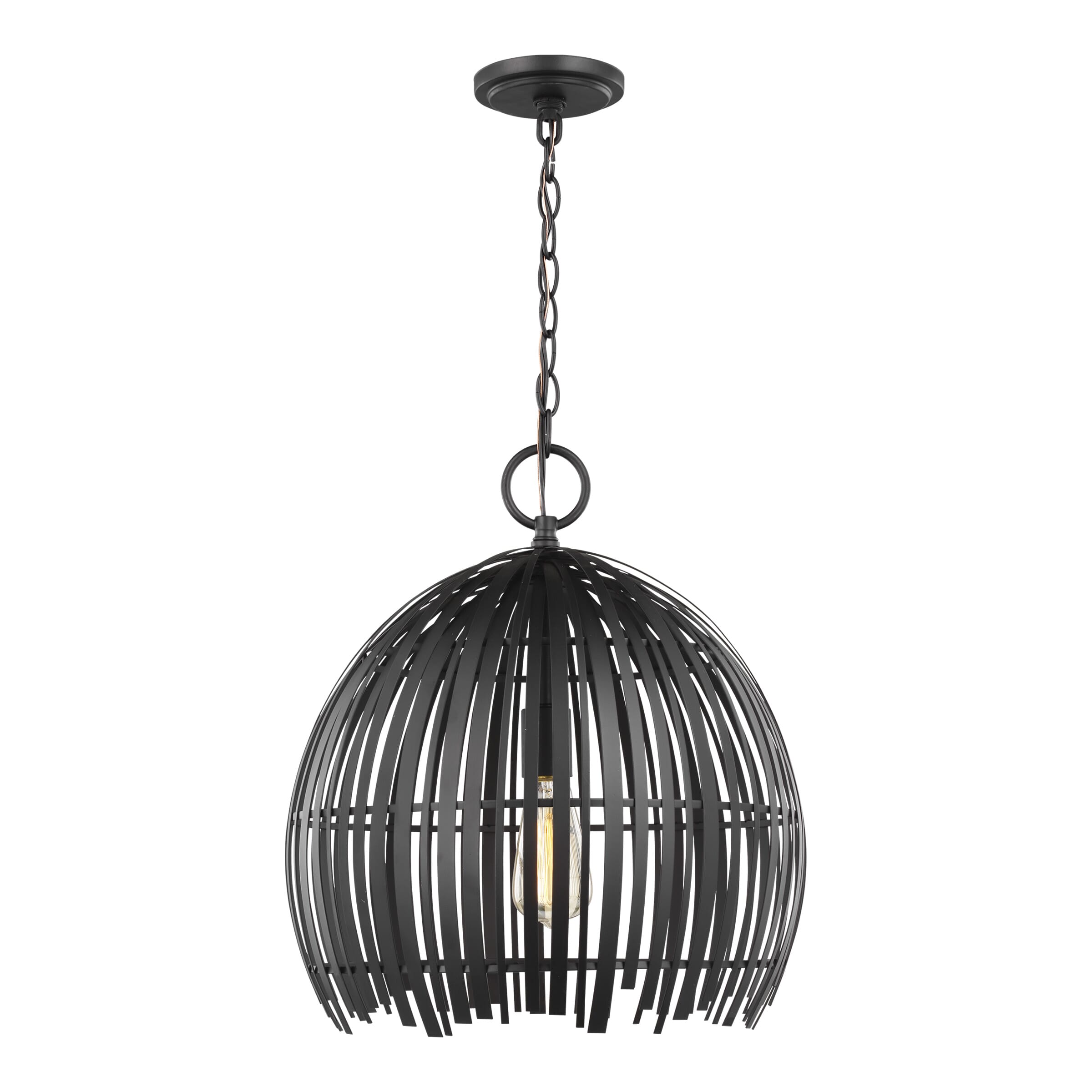 Sea Gull Hanalei Pendant Light in Midnight Black