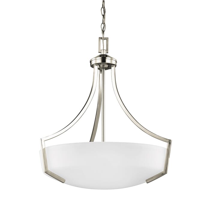 Sea Gull Hanford 3-Light 23" Pendant Light in Brushed Nickel Sea Gull Hanford 3-Light 23" Pendant Light in Brushed Nickel