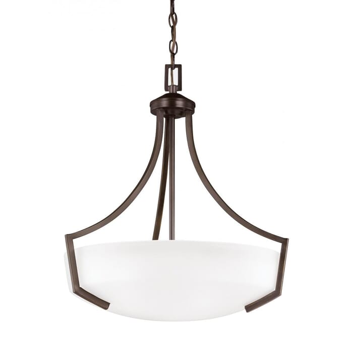 Sea Gull Hanford 3-Light 23" Pendant Light in Bronze Sea Gull Hanford 3-Light 23" Pendant Light in Bronze