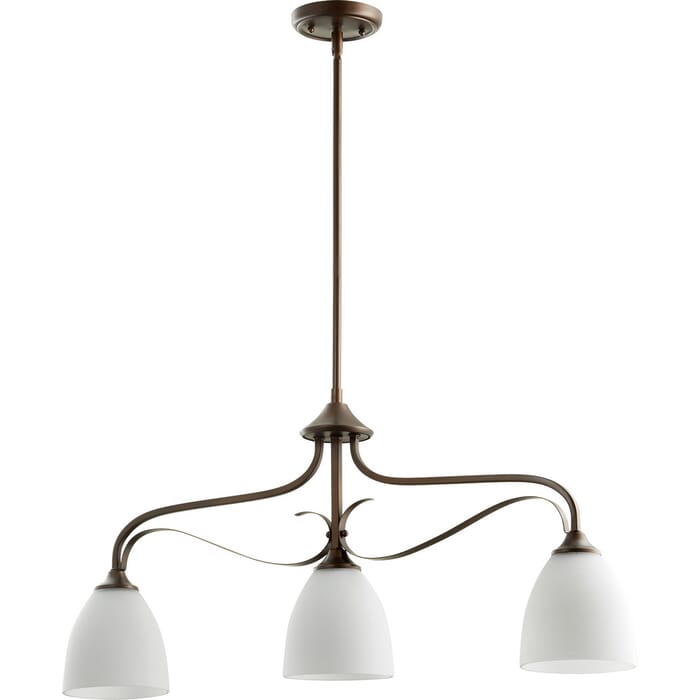 Quorum Jardin 3-Light 6" Ceiling Island Light in Oiled Bronze Quorum Jardin 3-Light 6" Ceiling Island Light in Oiled Bronze