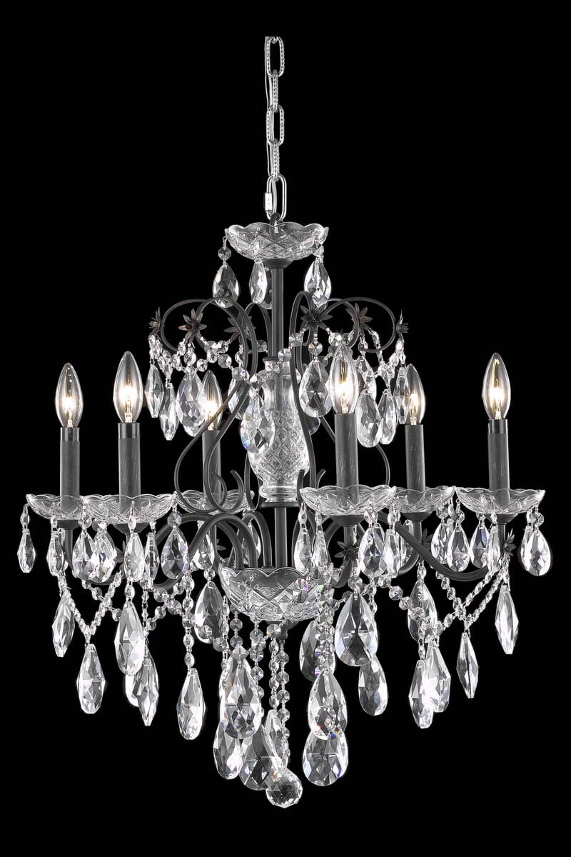 St. Francis 6-Light Chandelier in Dark Bronze