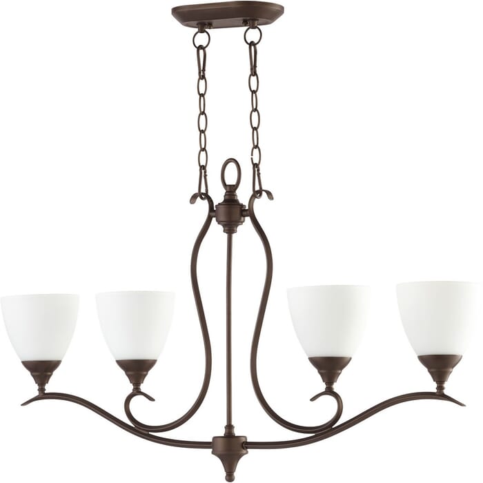 Quorum Flora 4-Light 6" Ceiling Island Light in Oiled Bronze Quorum Flora 4-Light 6" Ceiling Island Light in Oiled Bronze