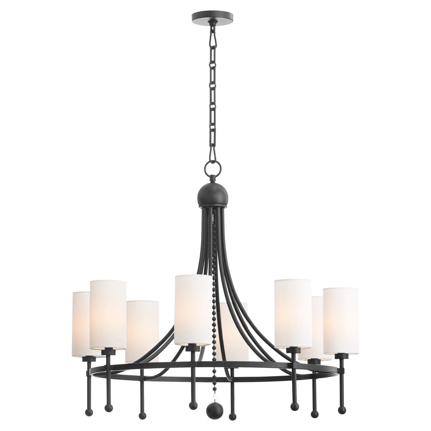Lee Boulevard 8-Light Chandelier in Matte Black