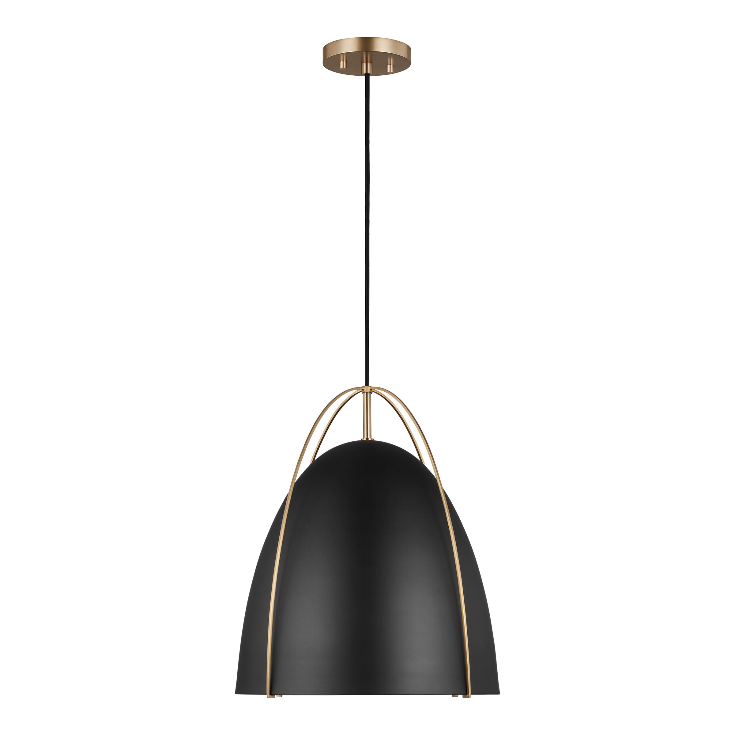 Sea Gull Norman Pendant Light in Satin Brass