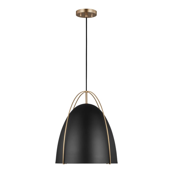 Norman 1-Light Pendant in Satin Brass Norman 1-Light Pendant in Satin Brass