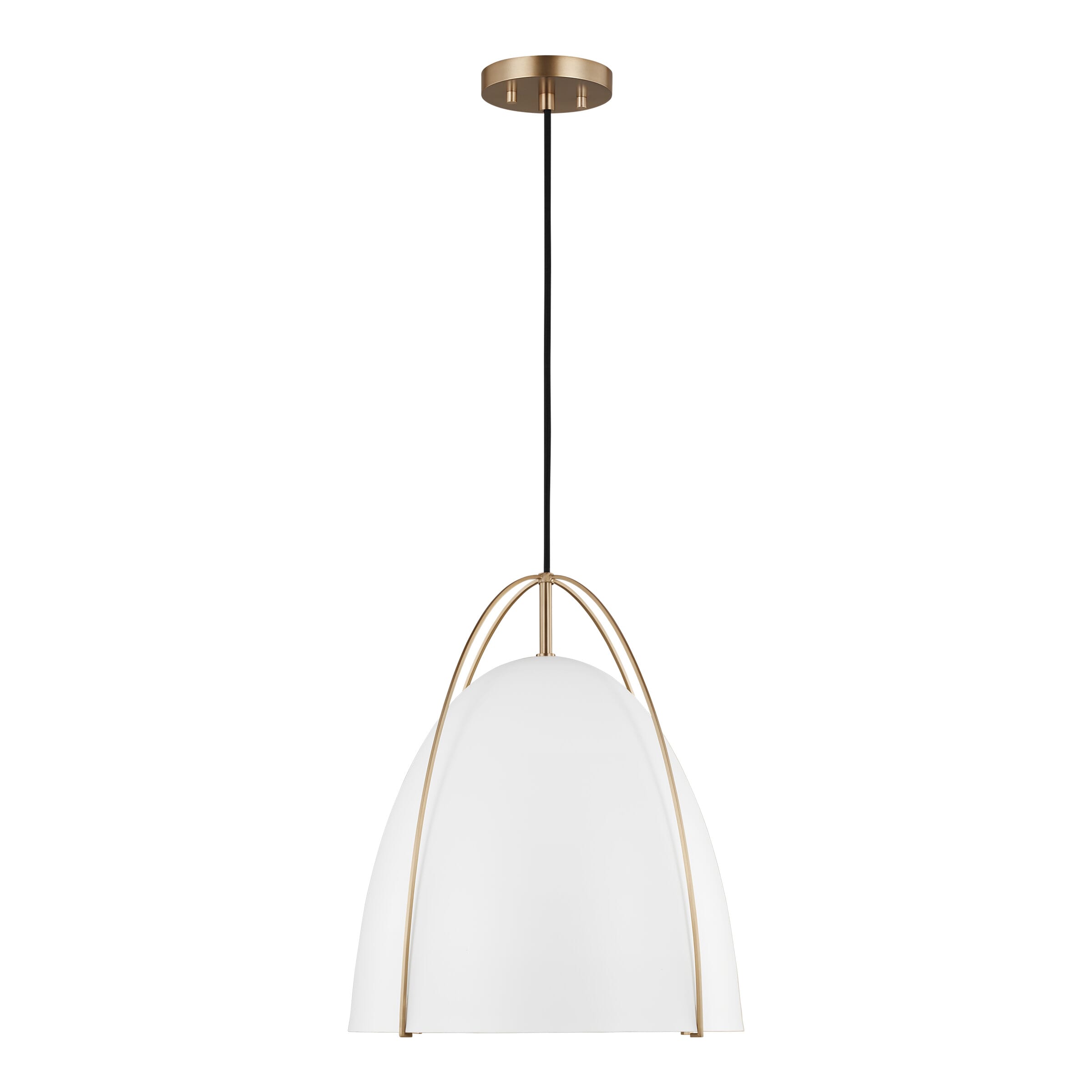 Sea Gull Norman Pendant Light in Satin Brass