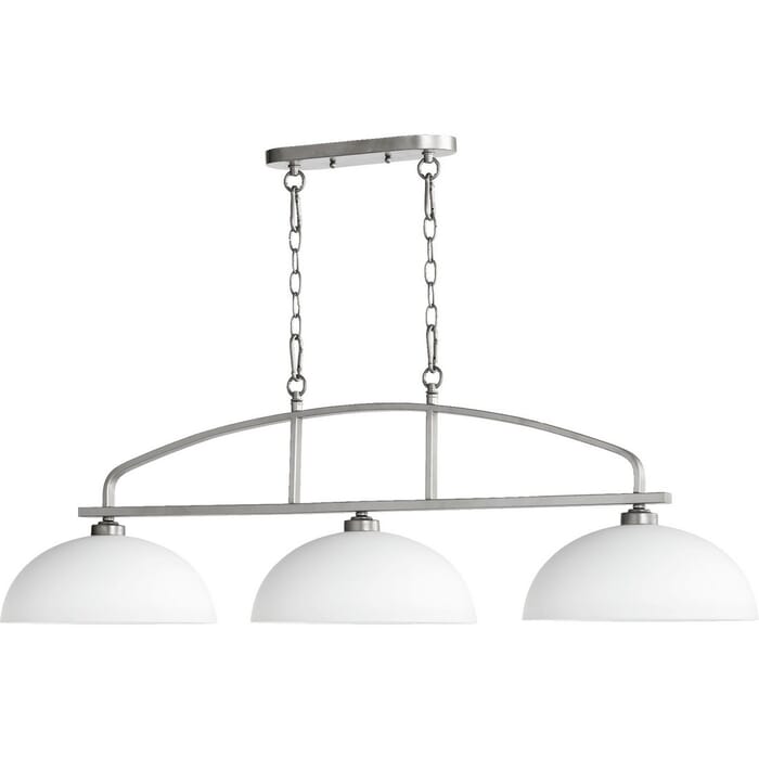 Quorum Reyes 3-Light 13" Ceiling Island Light in Classic Nickel Quorum Reyes 3-Light 13" Ceiling Island Light in Classic Nickel