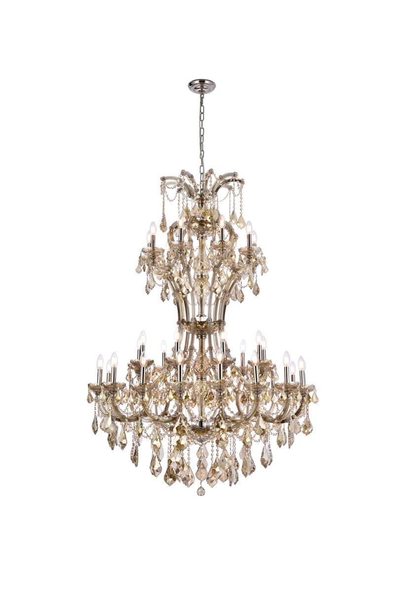 Maria Theresa 36-Light 36 light Chandelier in Golden Teak