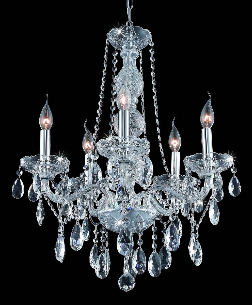 Verona 5-Light Chandelier in Chrome