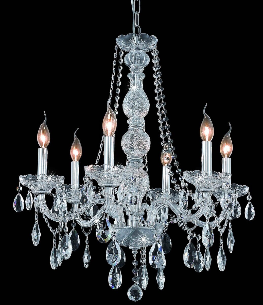 Verona 6-Light Chandelier in Chrome