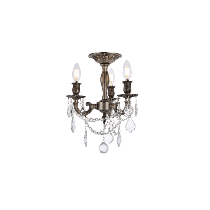 Rosalia 3-Light Flush Mount in Pewter Rosalia 3-Light Flush Mount in Pewter
