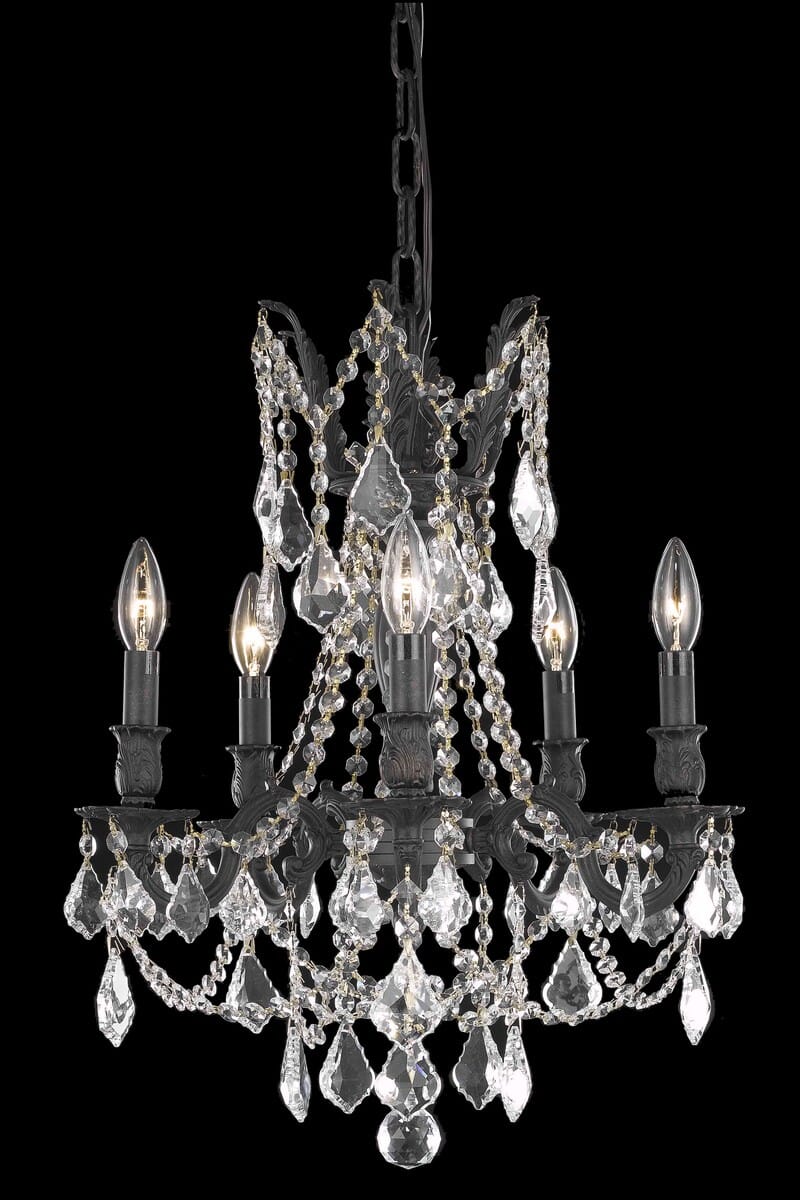 Rosalia 5-Light Pendant in Dark Bronze
