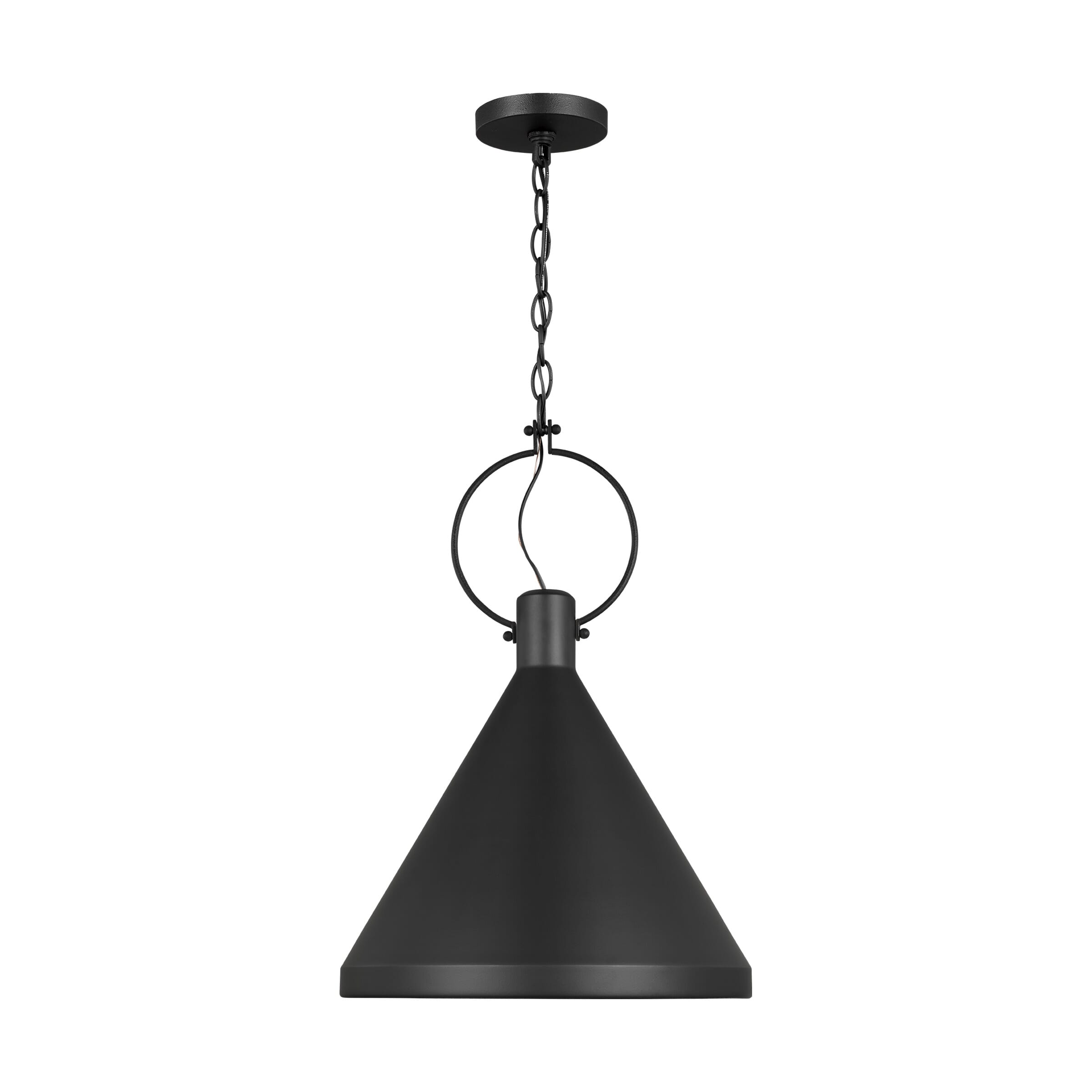 Sea Gull Lyon Pendant Light in Midnight Black