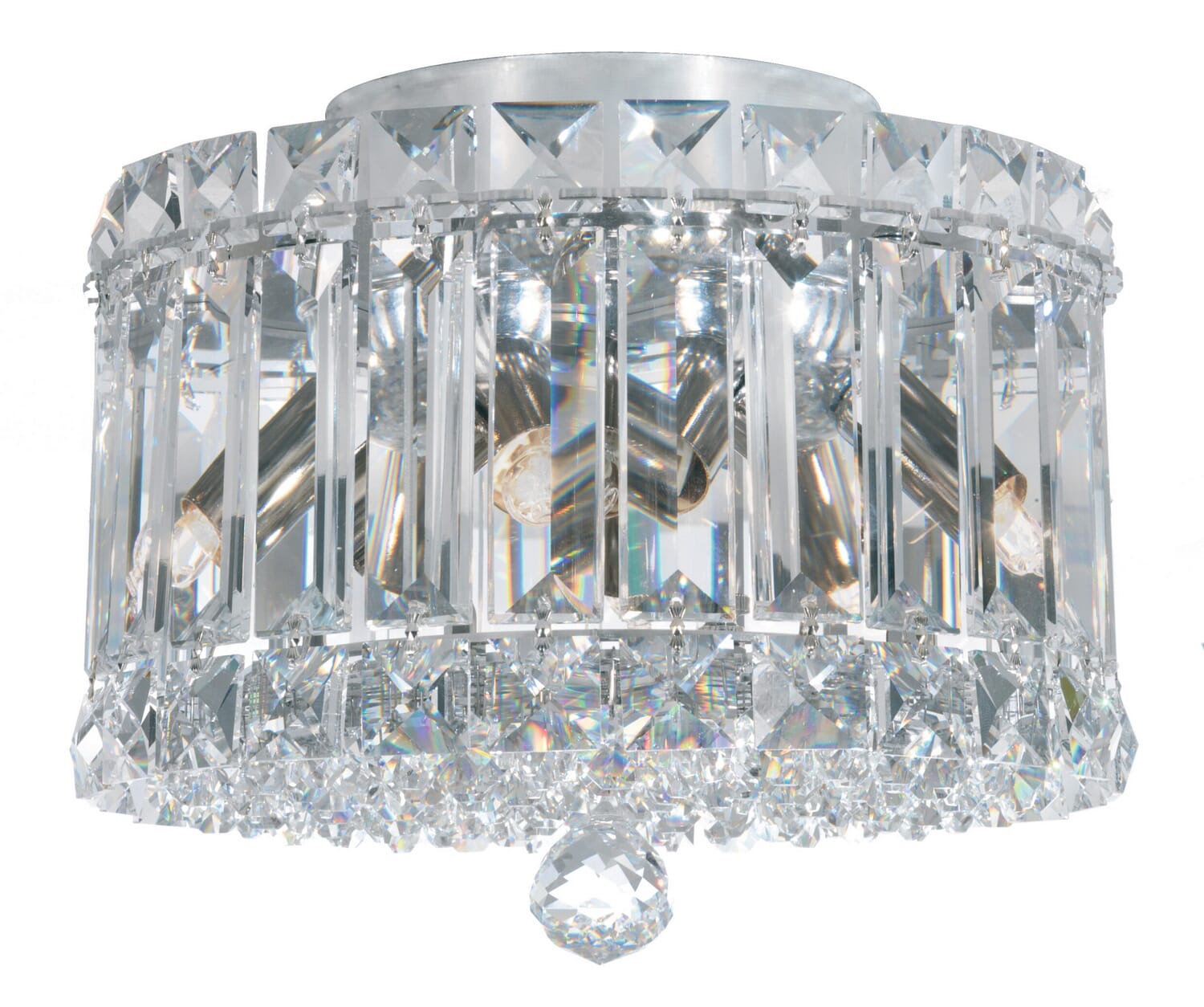 Plaza 4-Light Flush Mount Ceiling Light in Stainless Steel