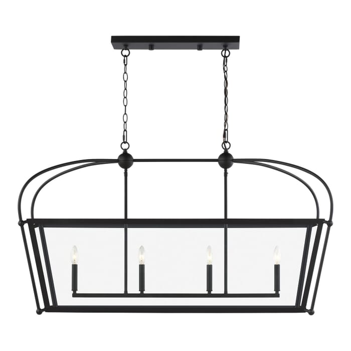 Charleston 4-Light Linear Lantern in Midnight Black Charleston 4-Light Linear Lantern in Midnight Black
