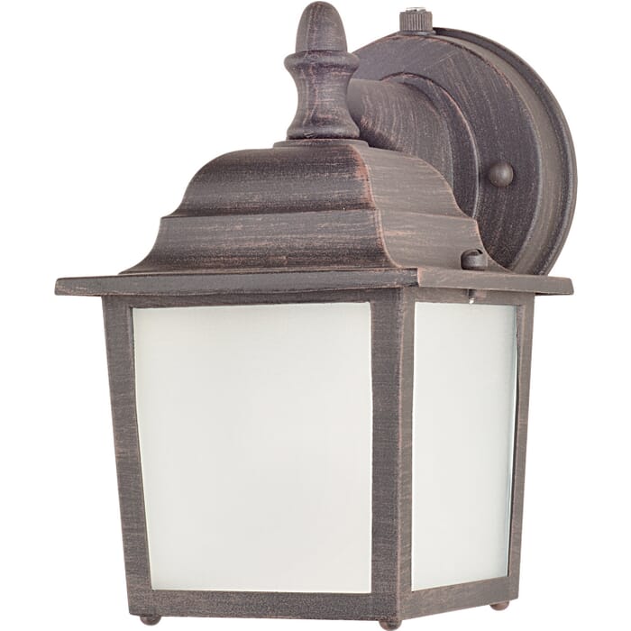 Builder Cast LED E26 1-Light LED Outdoor Wall Sconce in Rust Patina Builder Cast LED E26 1-Light LED Outdoor Wall Sconce in Rust Patina
