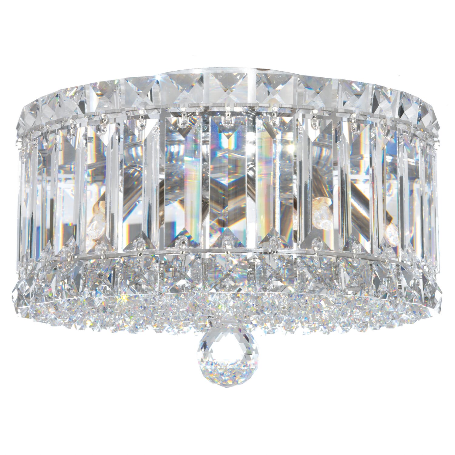 Plaza 4-Light Flush Mount Ceiling Light in Stainless Steel