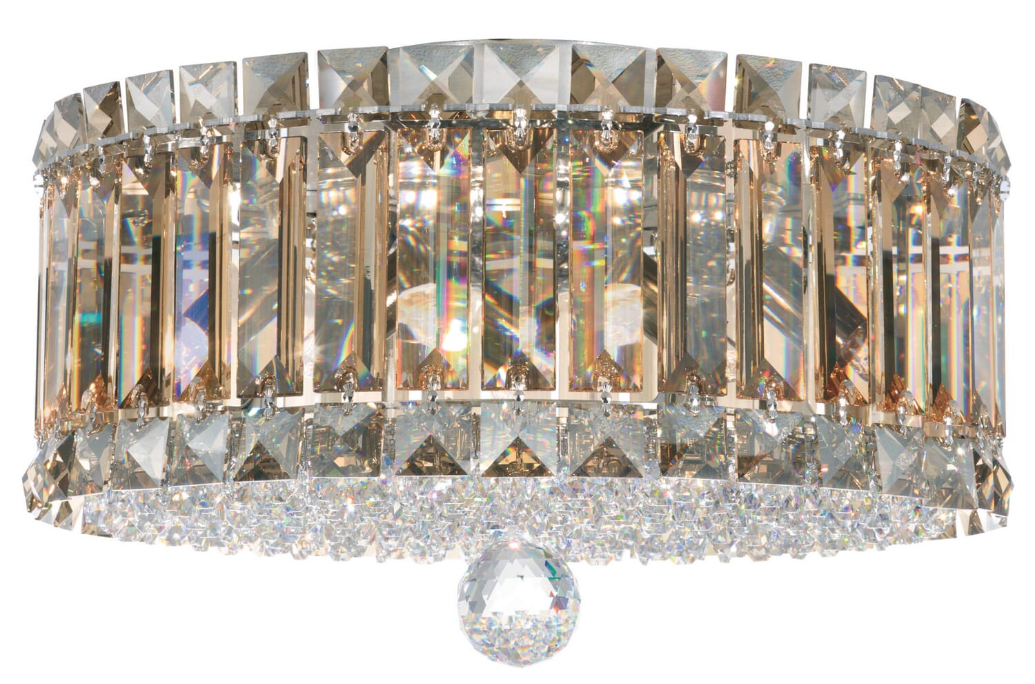 Plaza 4-Light Flush Mount Ceiling Light in Stainless Steel