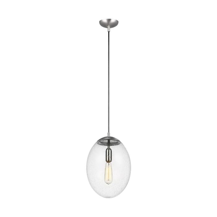 Leo 1-Light Pendant in Satin Aluminum Leo 1-Light Pendant in Satin Aluminum