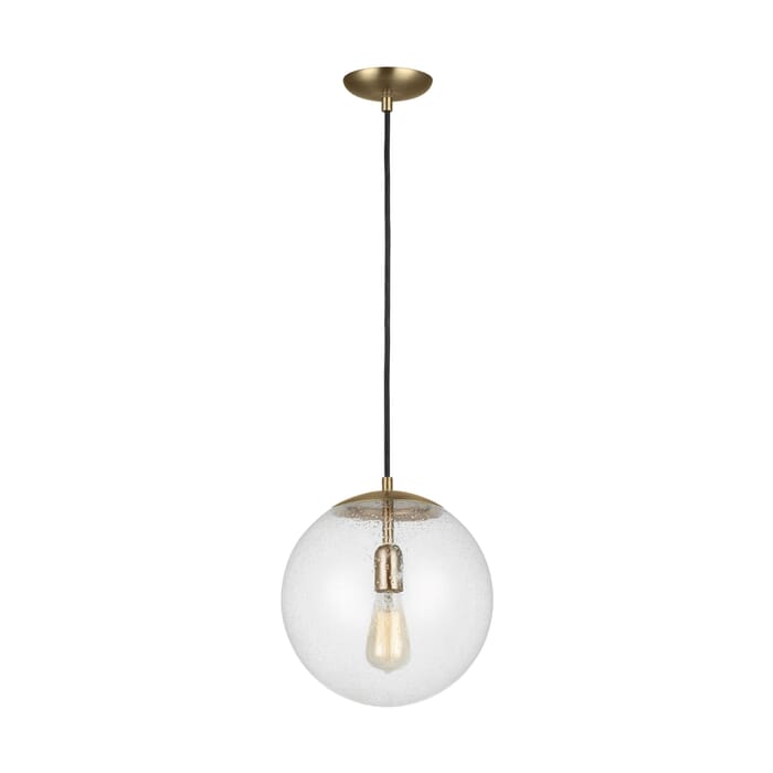 Sea Gull Leo - Hanging Globe LED Pendant Light in Satin Brass Sea Gull Leo - Hanging Globe LED Pendant Light in Satin Brass