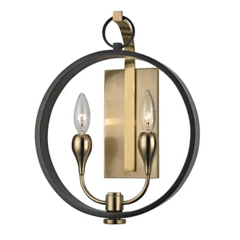 Hudson Valley Dresden 2-Light 15" Wall Sconce in Aged Old Bronze