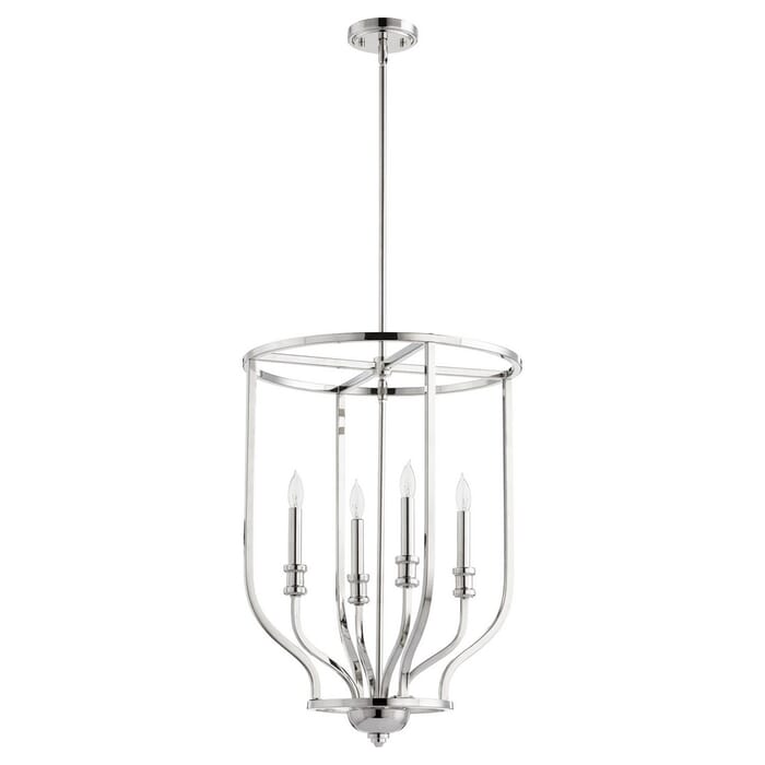 Quorum Richmond 4-Light Foyer Light in Polished Nickel Quorum Richmond 4-Light Foyer Light in Polished Nickel
