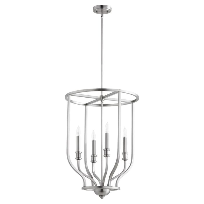 Quorum Richmond 4-Light Foyer Light in Satin Nickel Quorum Richmond 4-Light Foyer Light in Satin Nickel
