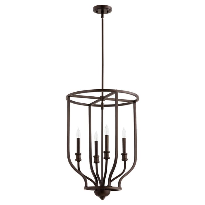 Quorum Richmond 4-Light Foyer Light in Oiled Bronze Quorum Richmond 4-Light Foyer Light in Oiled Bronze