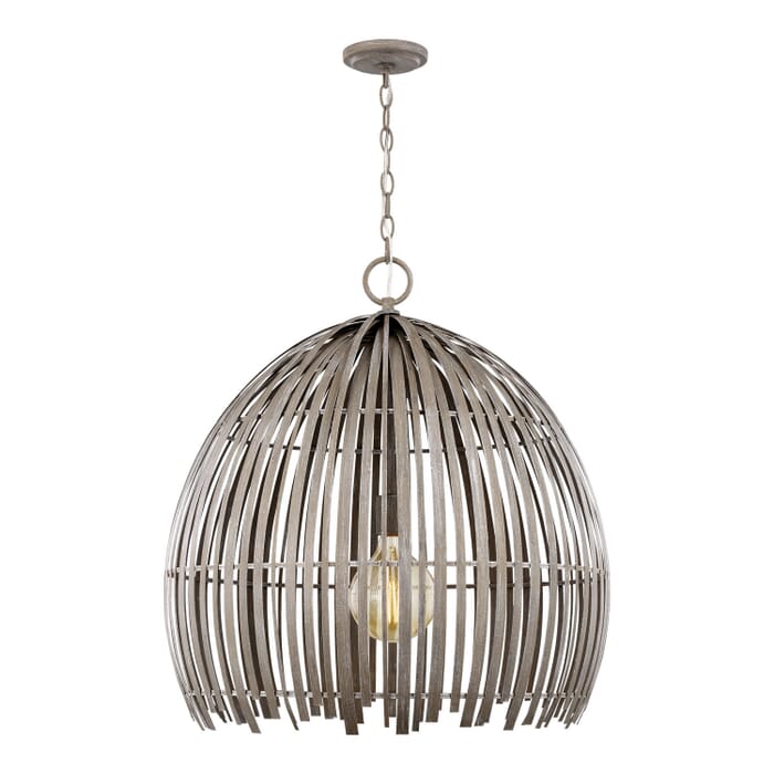 Hanalei 1-Light Pendant in Washed Pine Hanalei 1-Light Pendant in Washed Pine