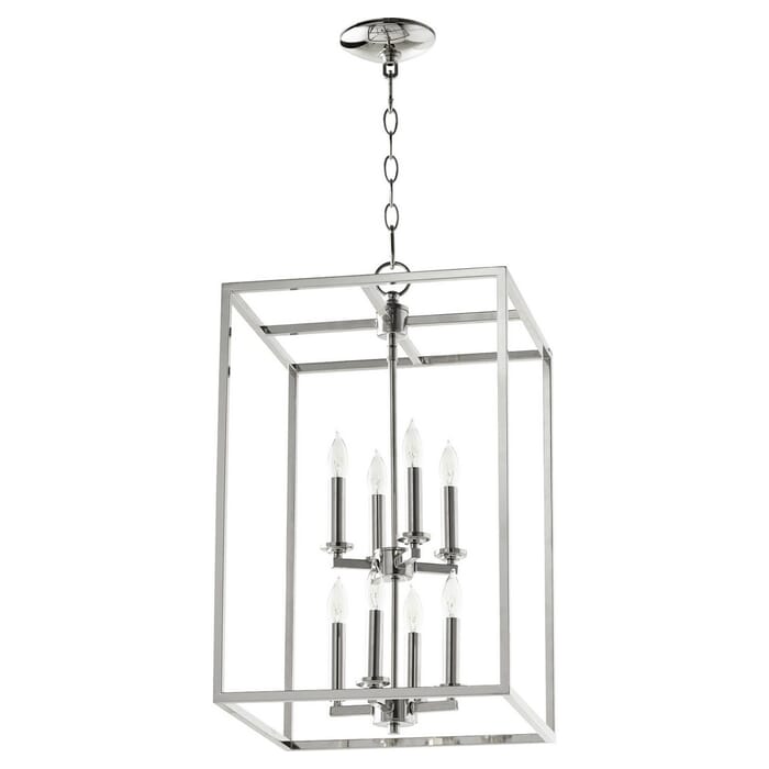 Quorum Quorum Home 8-Light 14" Foyer Light in Polished Nickel Quorum Quorum Home 8-Light 14" Foyer Light in Polished Nickel