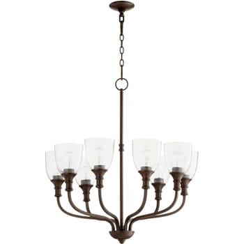 Quorum Richmond 8-Light Transitional Chandelier in Oiled Bronze with