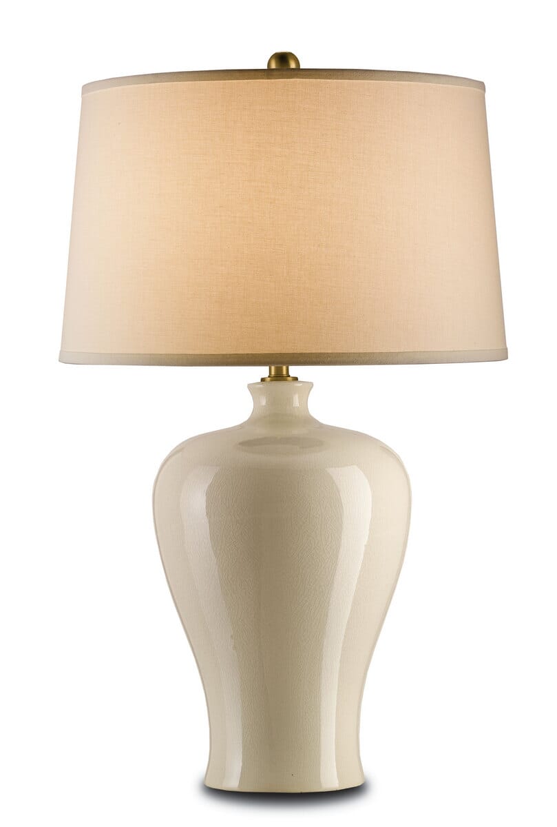 31" Blaise Table Lamp in Cream Crackle