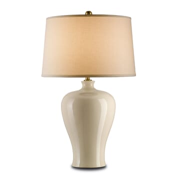 Currey & Company 31" Blaise Table Lamp in Cream Crackle