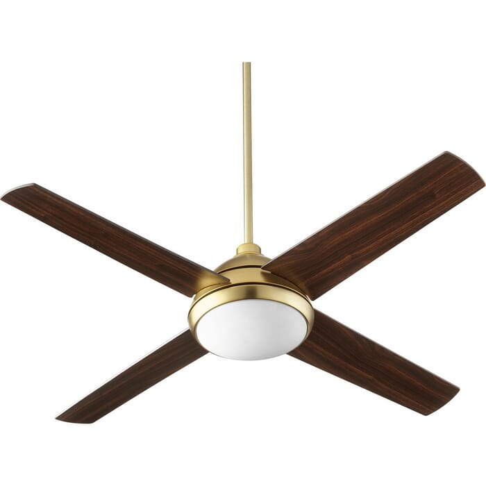 Quorum Quest 52" Indoor Ceiling Fan in Aged Brass Quorum Quest 52" Indoor Ceiling Fan in Aged Brass