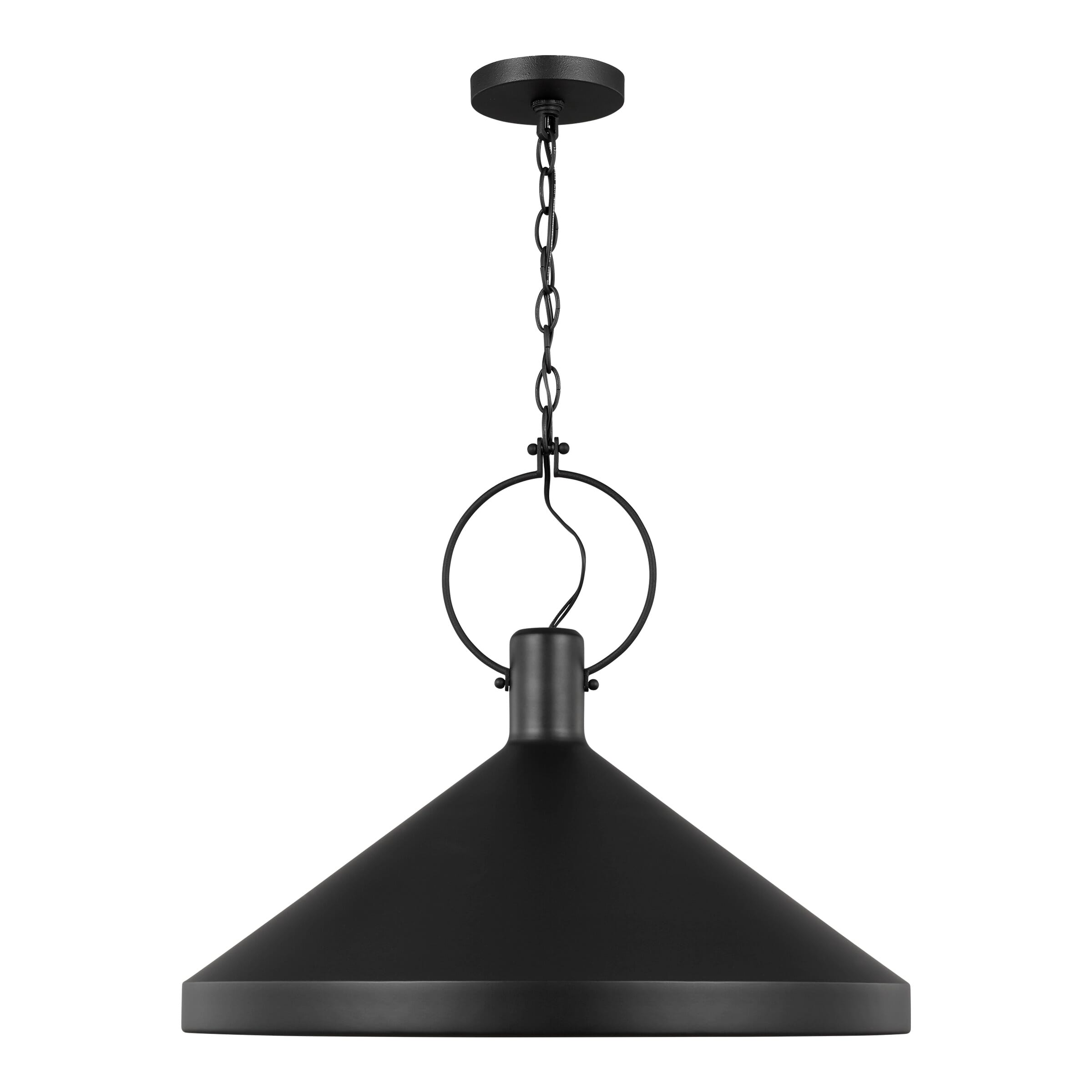 Sea Gull Lyon Pendant Light in Midnight Black