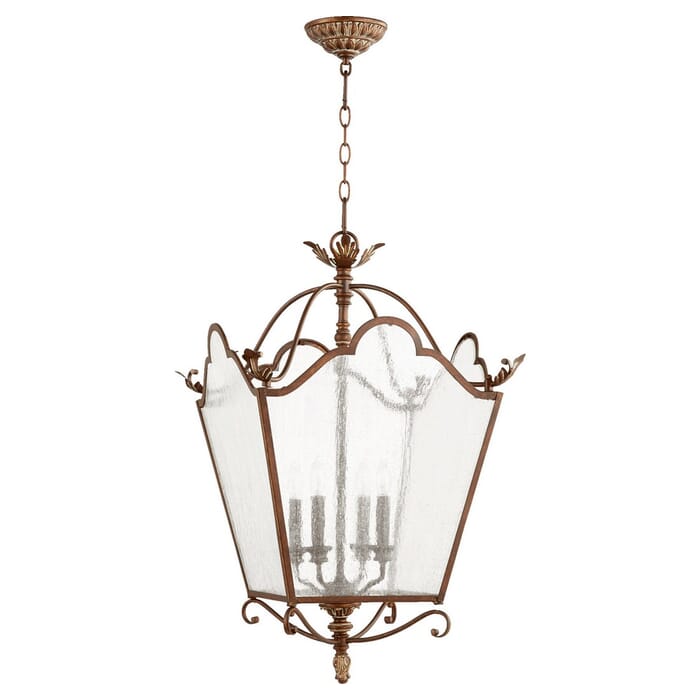 Quorum Salento 4-Light 19" Foyer Light in Vintage Copper Quorum Salento 4-Light 19" Foyer Light in Vintage Copper
