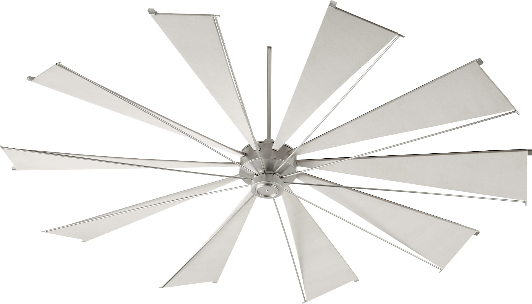 Quorum Mykonos 92"" Indoor/Outdoor Ceiling Fan in Satin Nickel -  Quorum International, 69210-65