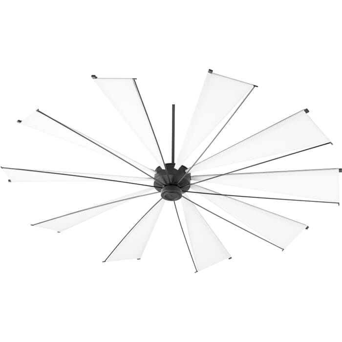 Quorum Mykonos 92" Indoor/Outdoor Ceiling Fan in Noir Quorum Mykonos 92" Indoor/Outdoor Ceiling Fan in Noir