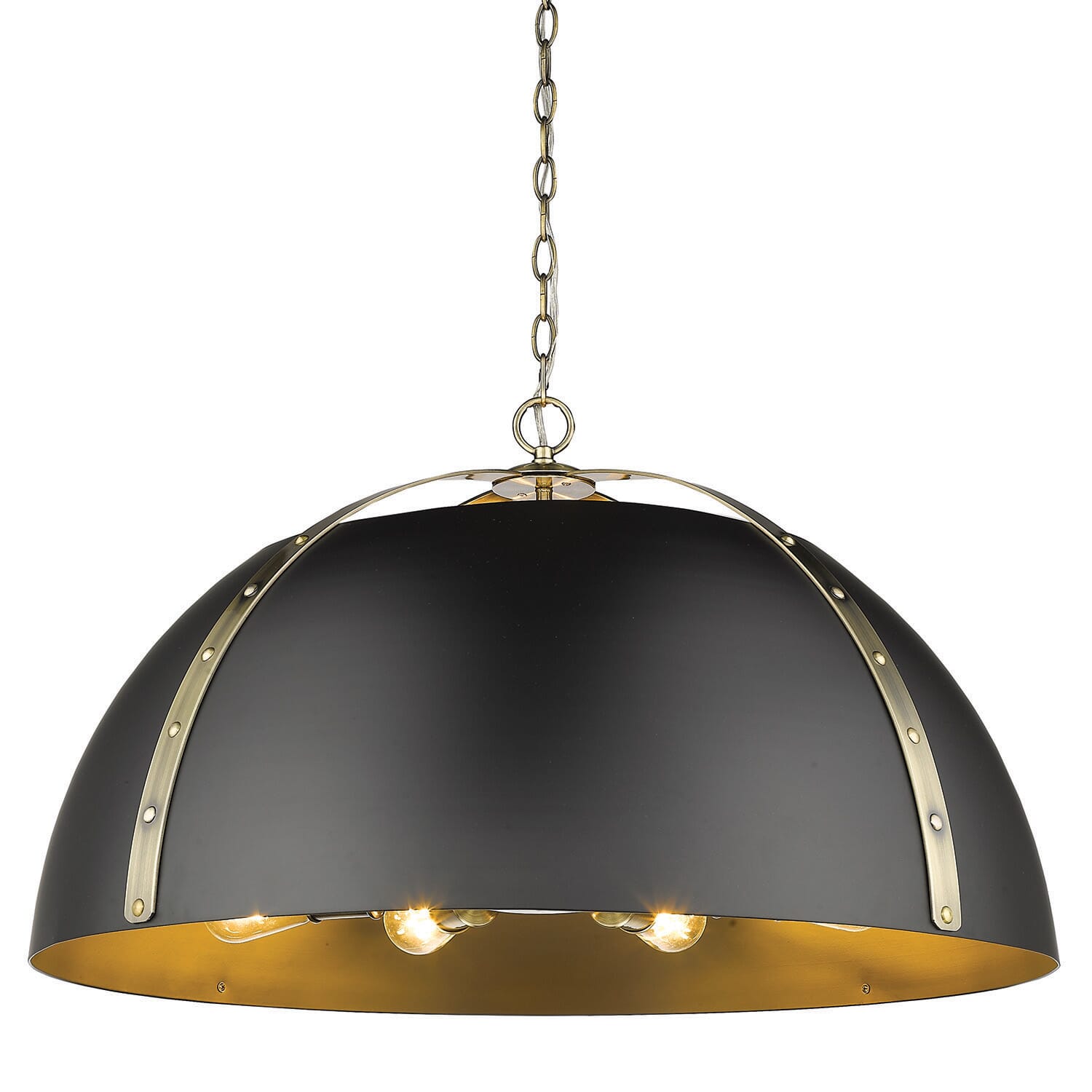 Golden Aldrich 8-Light Pendant Light in Aged Brass