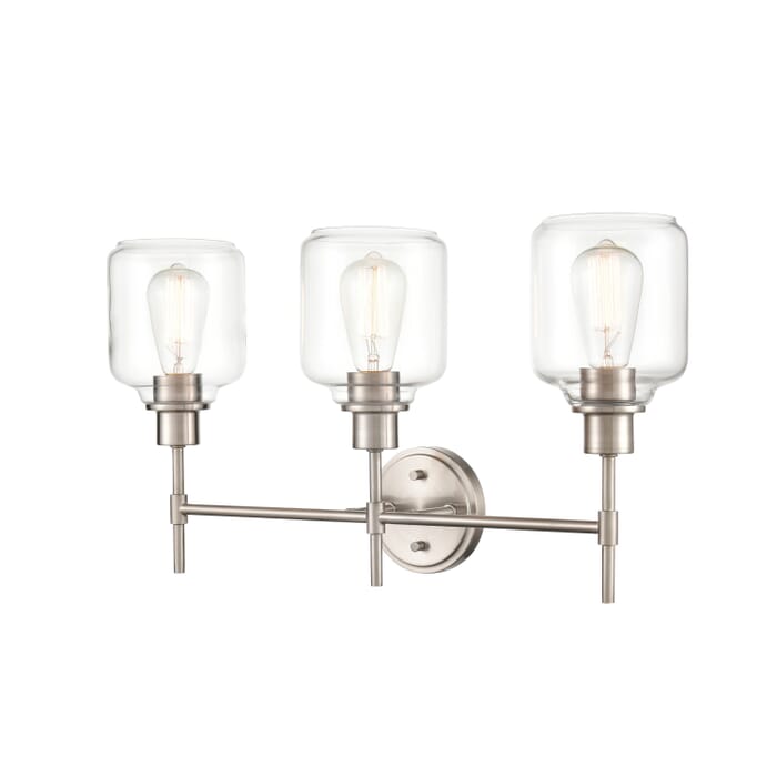 Millennium 3-Light Bathroom Vanity Light in Satin Nickel Millennium 3-Light Bathroom Vanity Light in Satin Nickel