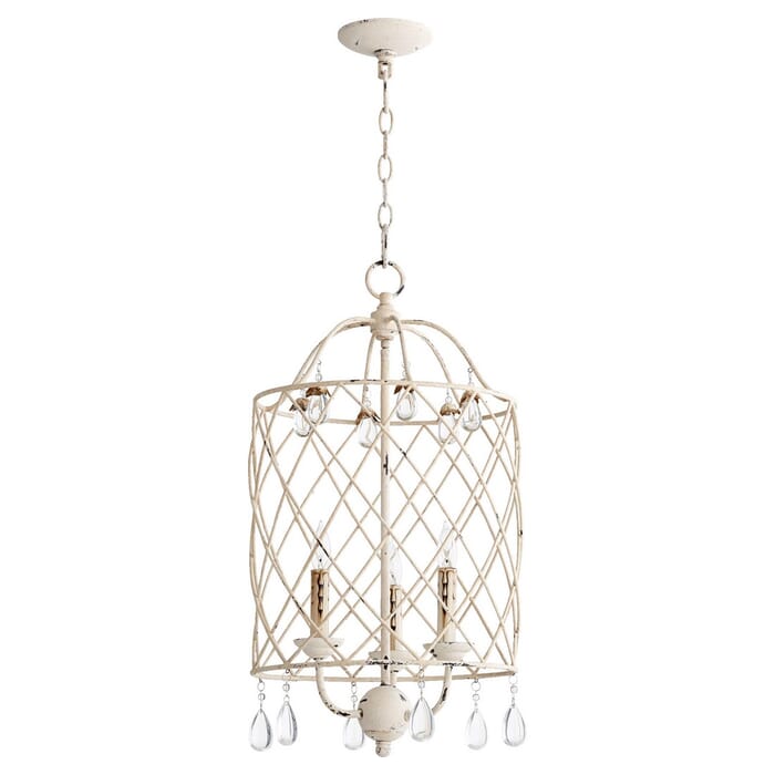 Quorum Venice 3-Light 14" Foyer Light in Persian White Quorum Venice 3-Light 14" Foyer Light in Persian White