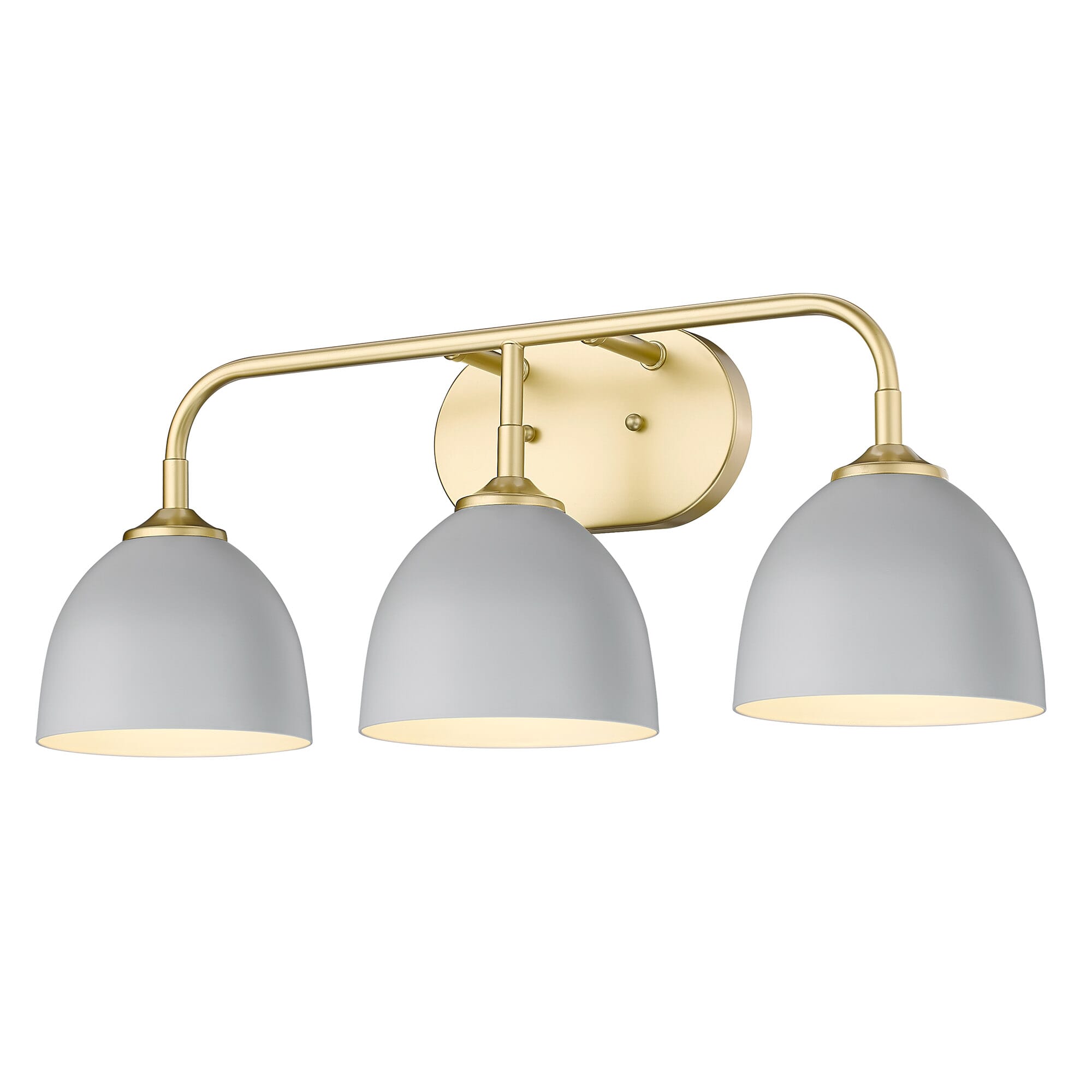 Golden Zoey 3-Light Bathroom Vanity Light in Olympic Gold