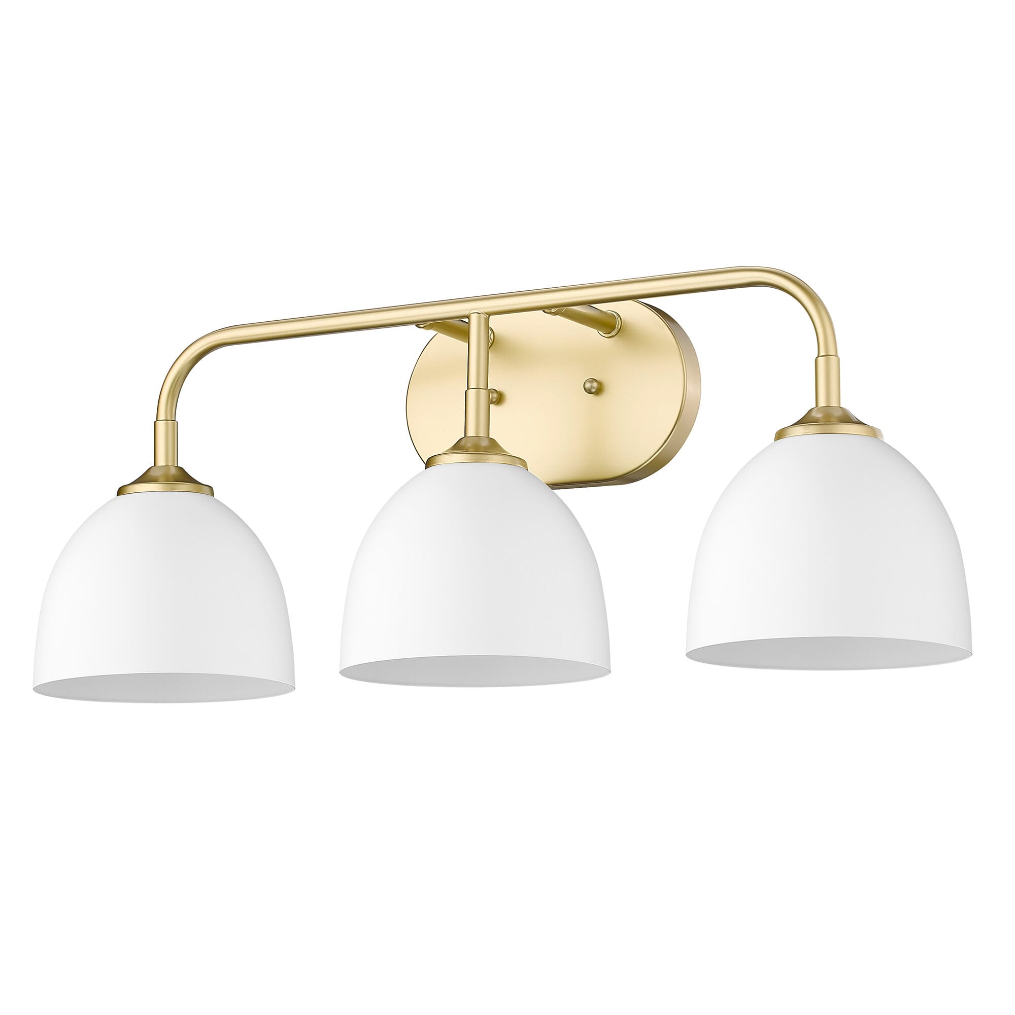 Golden Zoey 3-Light Bathroom Vanity Light in Olympic Gold