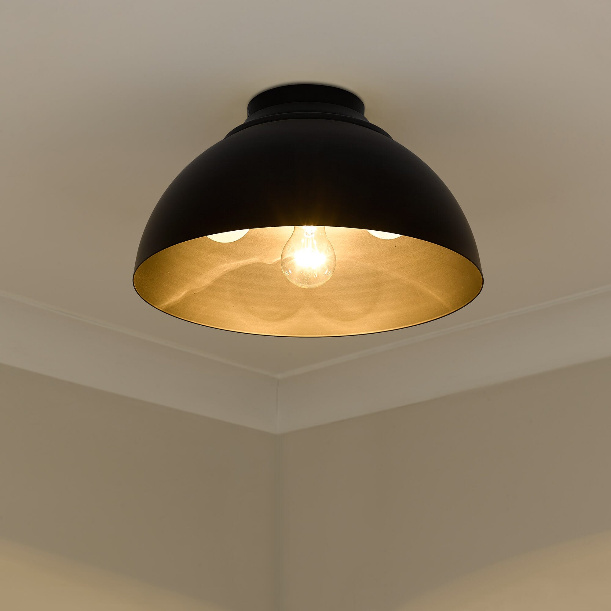 Golden Zoey 3-Light Ceiling Light in Matte Black