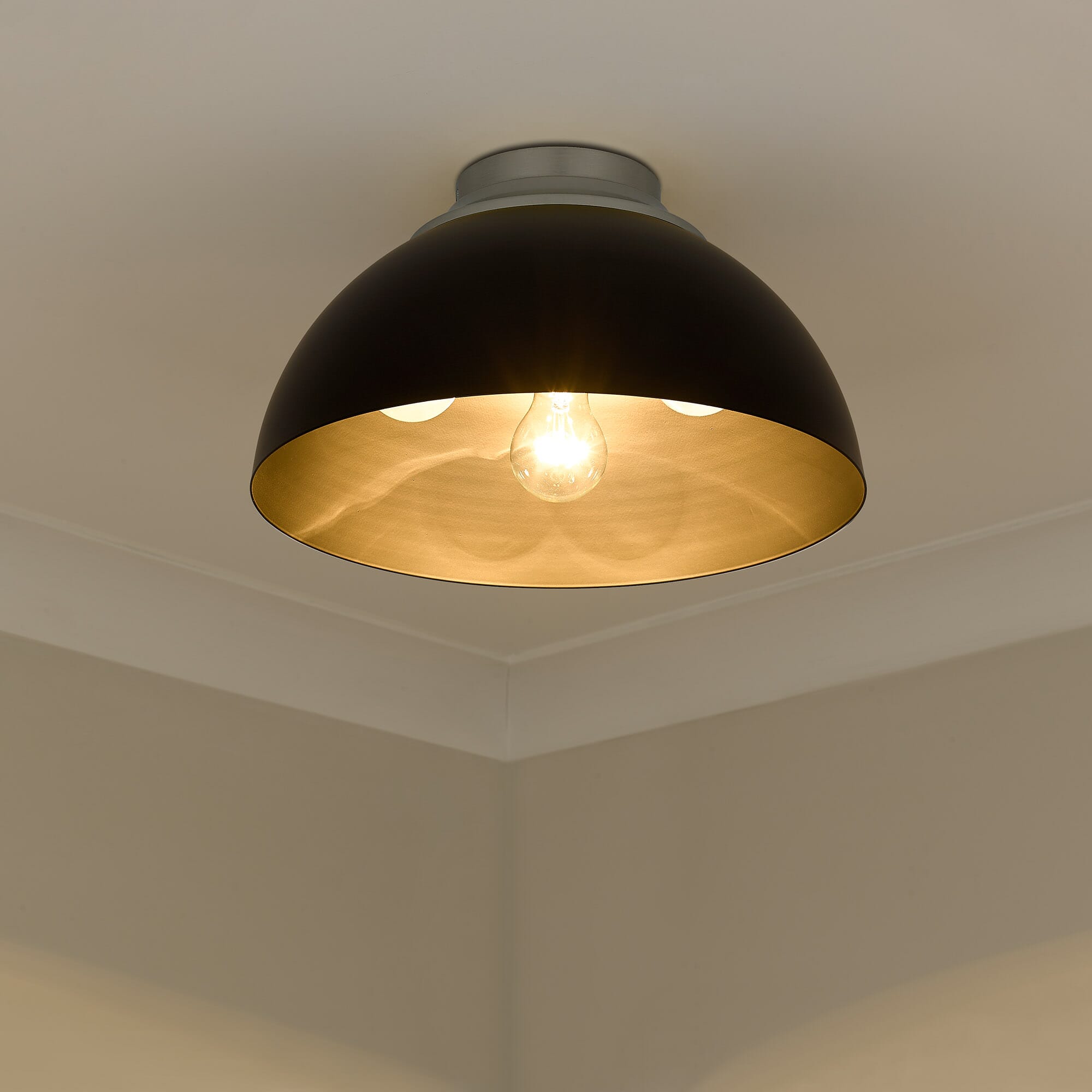Golden Zoey 3-Light Ceiling Light in Pewter