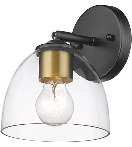 Golden Roxie Wall Sconce in Matte Black